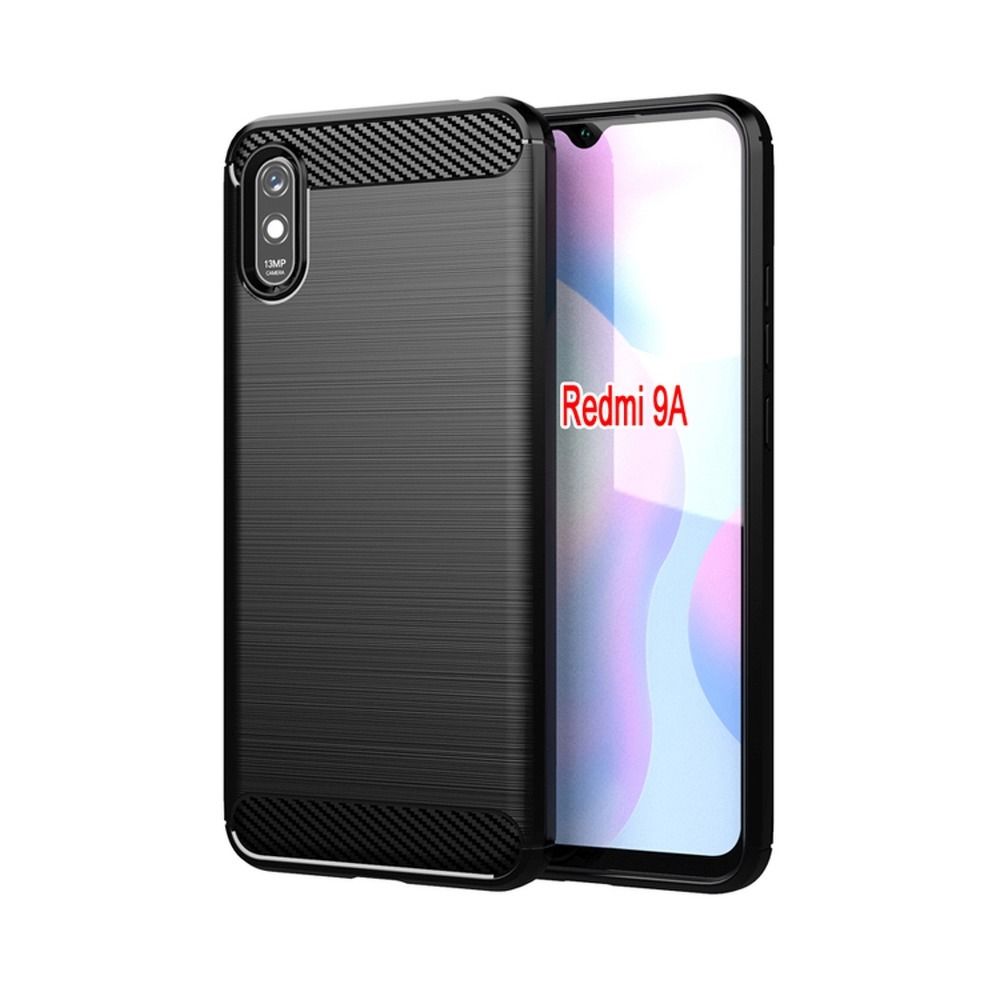 XIAOMI Redmi 9A / 9AT fekete KARBON tok