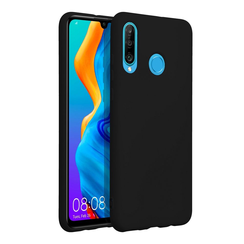 HUAWEI P30 Lite fekete SZILIKON tok