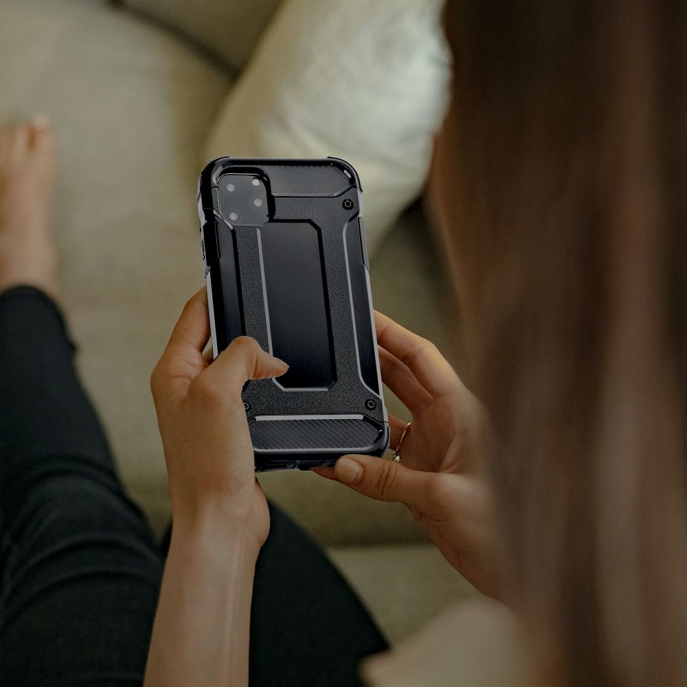 SAMSUNG A12 / F12 / M12 fekete ARMOR tok
