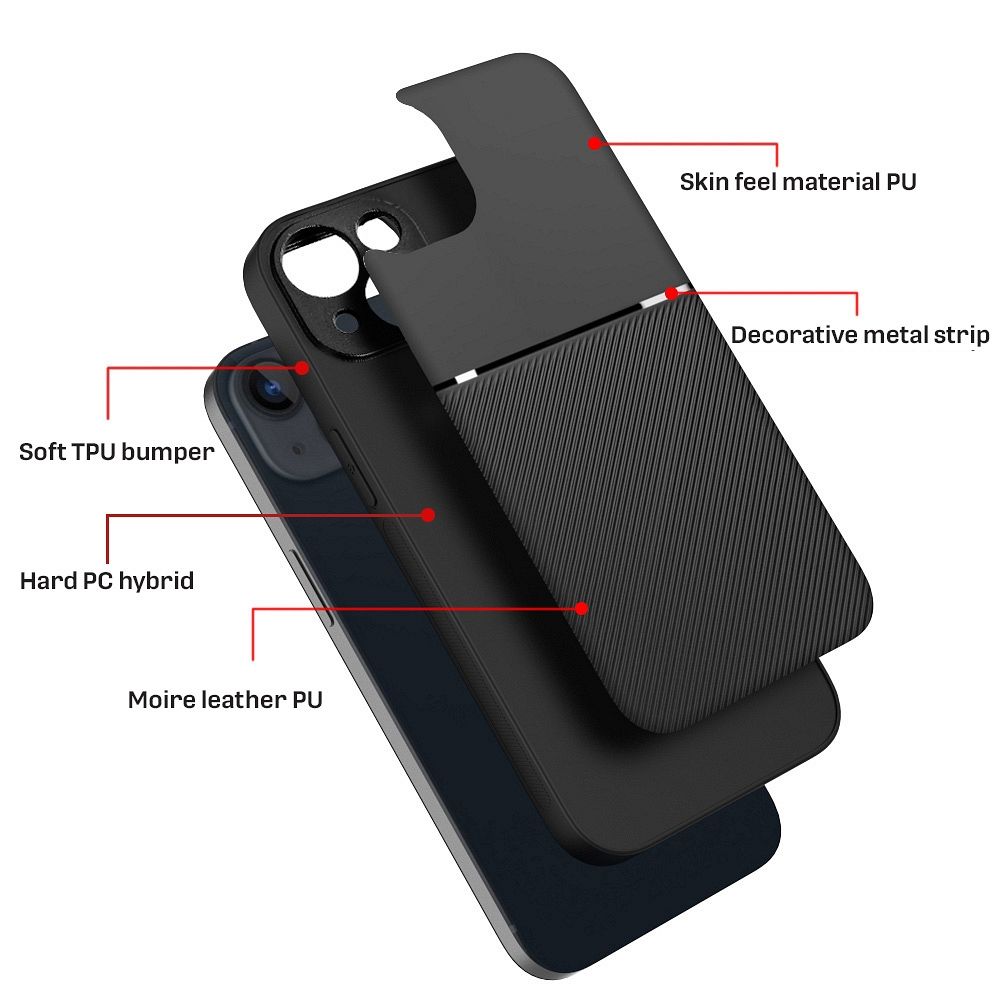 XIAOMI Redmi 12 4G fekete NOBLE tok