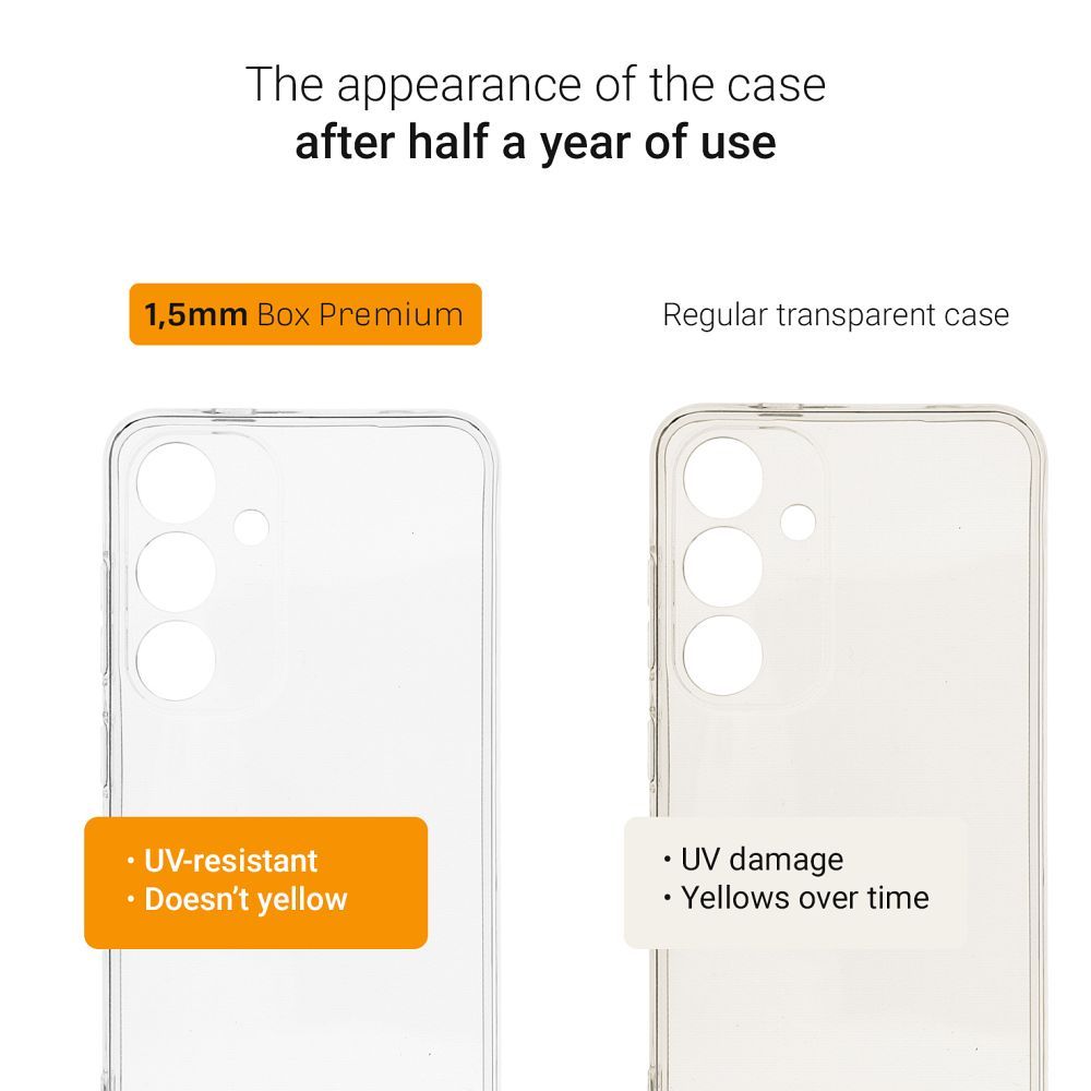 HONOR X8A átlátszó fekete PRÉMIUM 1,5 mm-es dobozos tok