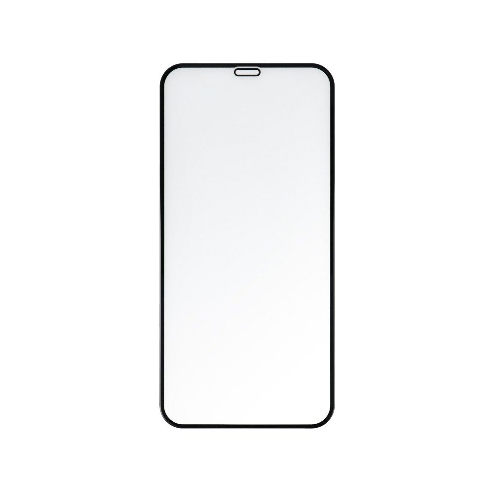iPhone 15 fekete Edzett Előlapi 5D Matt Üvegfólia Full Glue (Teljes Felületen Ragad)