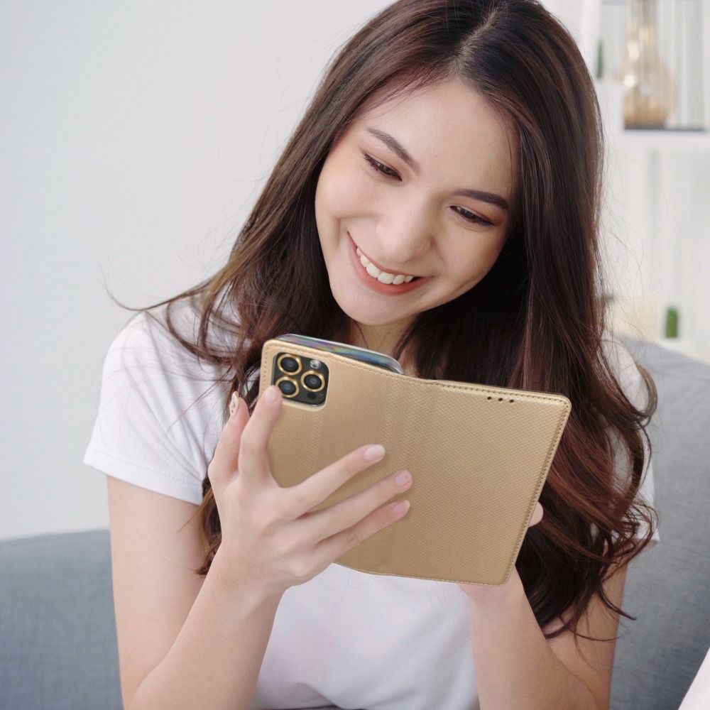 IPHONE 13 Mini arany mágneses könyvtok SMART