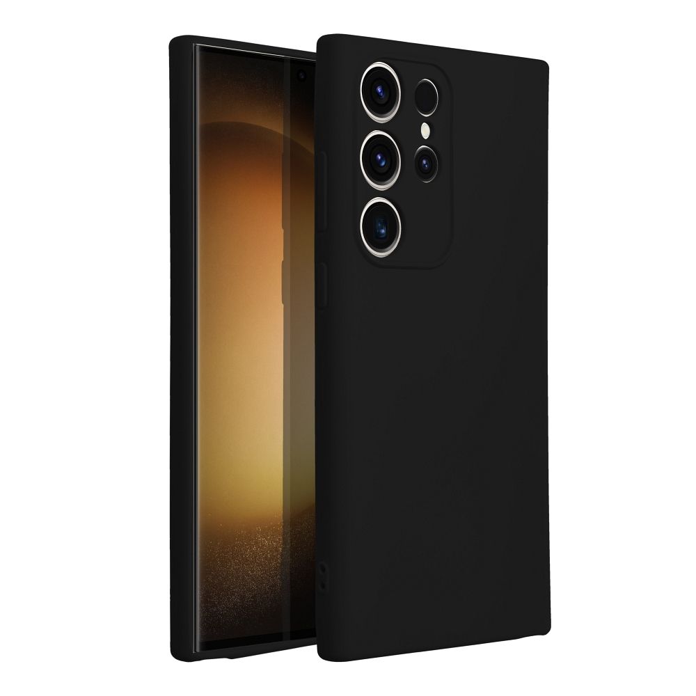 SAMSUNG Galaxy S23 Ultra fekete SZILIKON tok