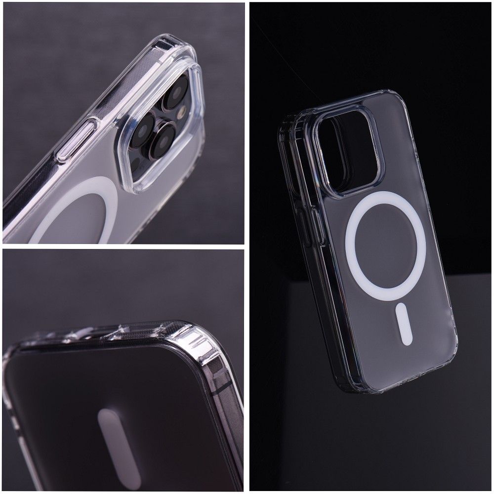 SAMSUNG Galaxy S24 Plus átlátszó FROST MAG tok MagSafe-kompatibilis