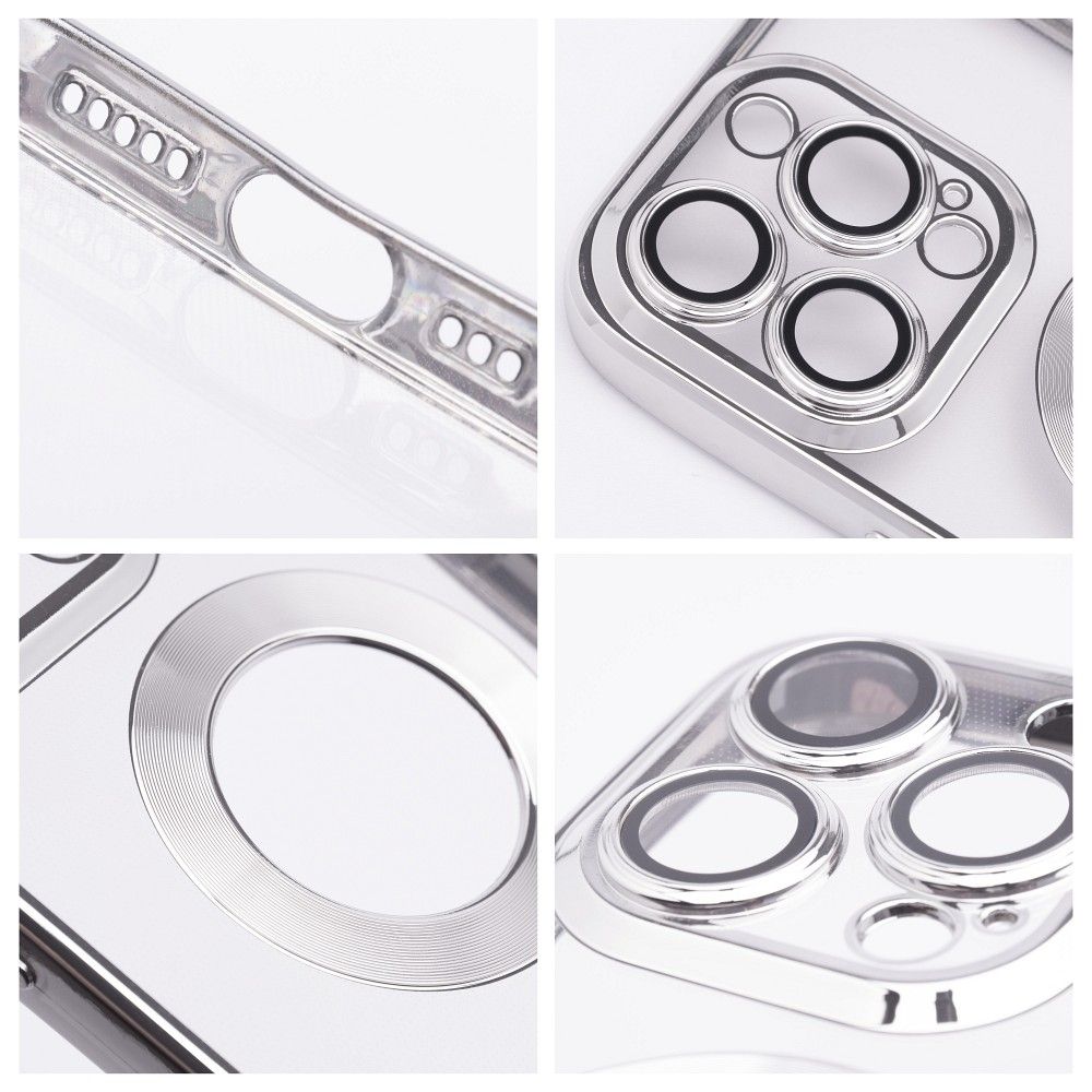 IPHONE 15 Pro Max ezüst GLAM Tok