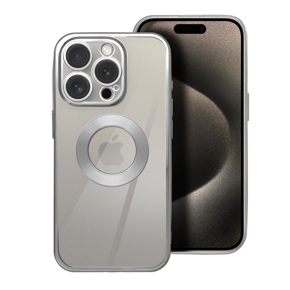 IPHONE 16 Pro ezüst GLAM Tok