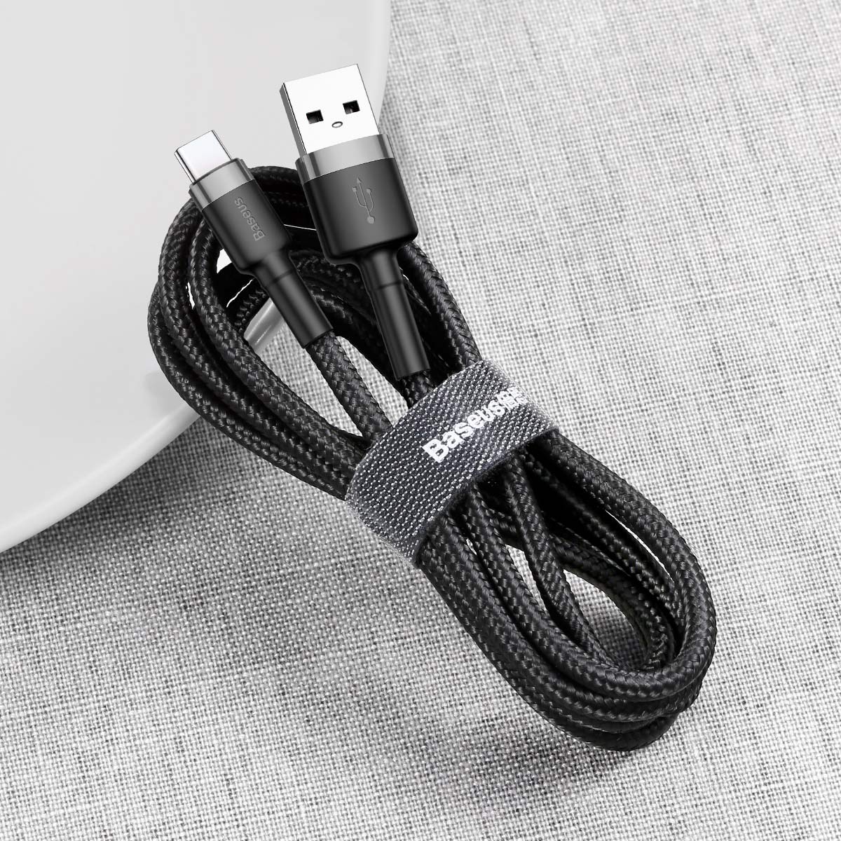 Baseus kábel Cafule USB - USB-C 1,0 m 3A szürke-fekete