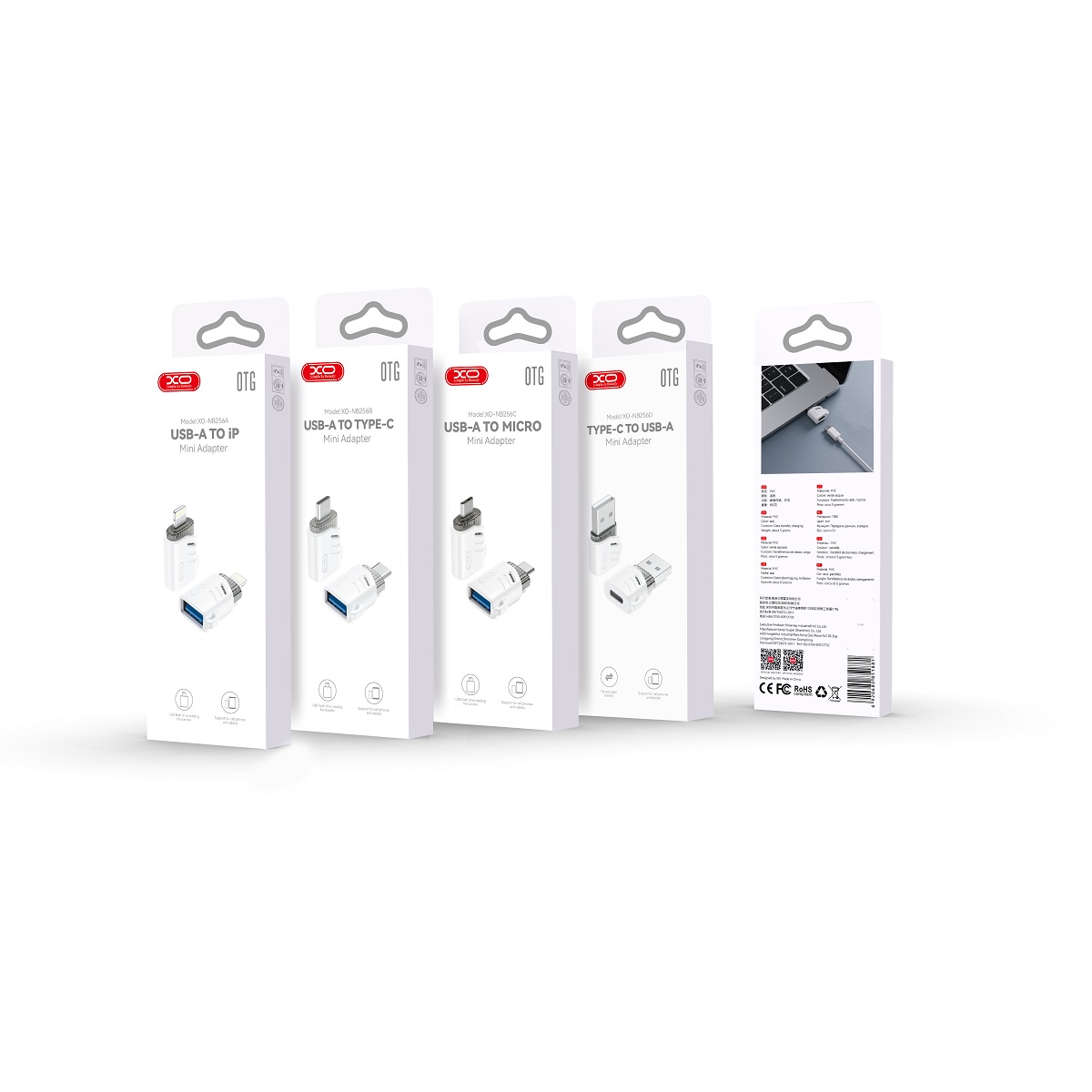 XO adapter NB256B OTG USB - USB-C fehér