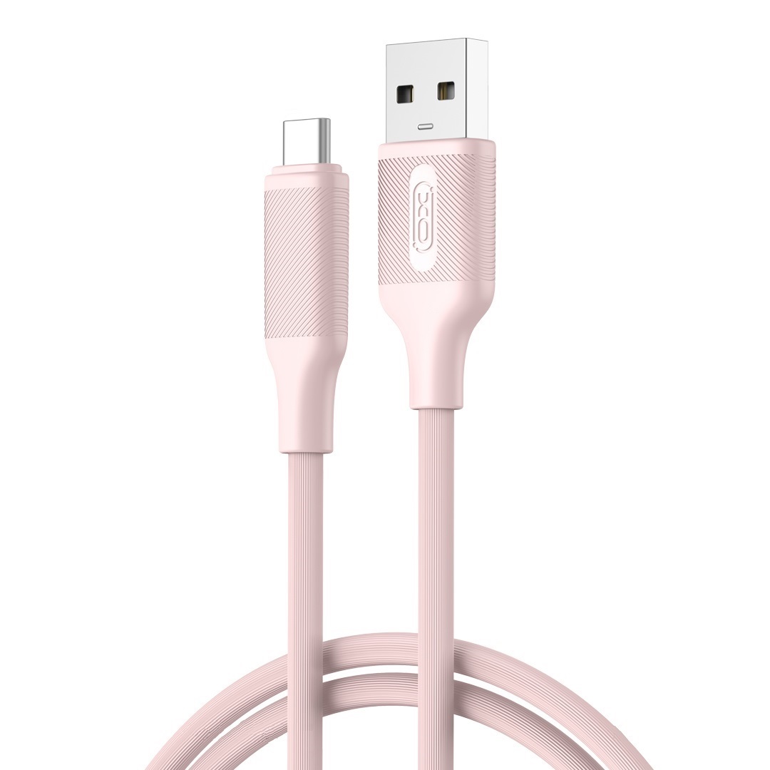 XO kábel NB265 USB - USB-C 1,0m 3A rózsaszín