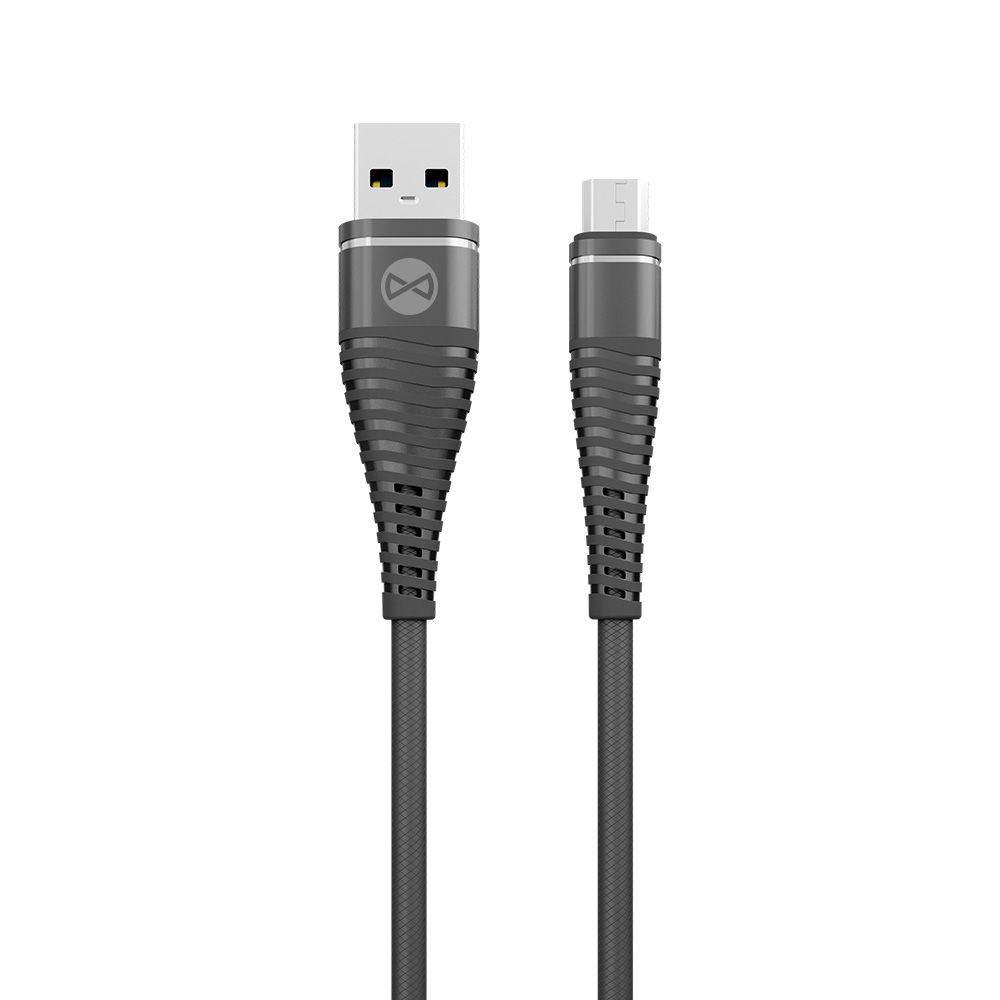 Forever Shark kábel USB - microUSB 1,0 m 2A fekete