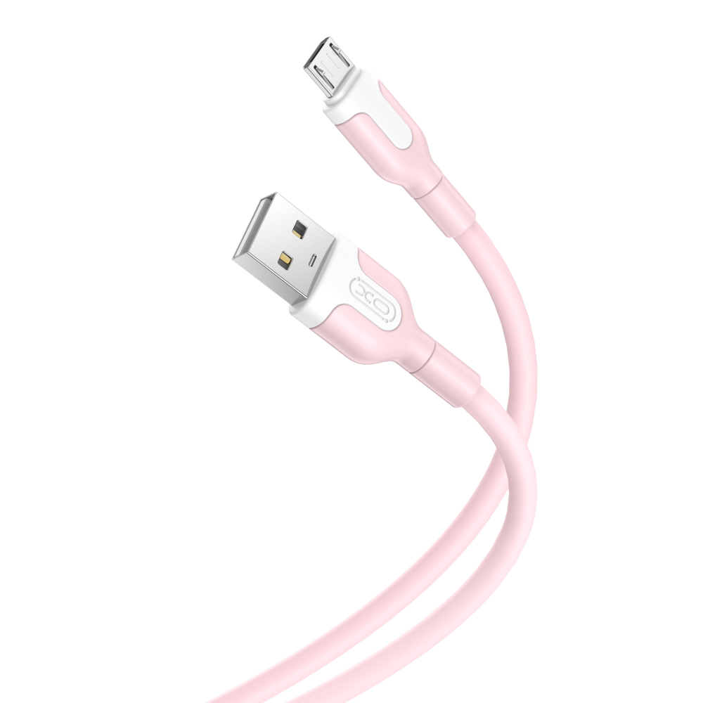 XO kábel NB212 USB - microUSB 1,0 m 2,1A rózsaszín