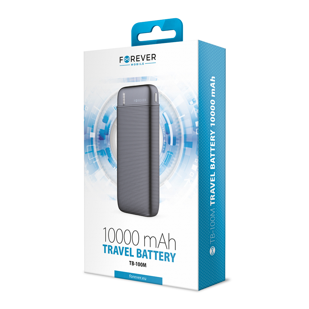 Forever power bank TB-100M 10000 mAh fekete