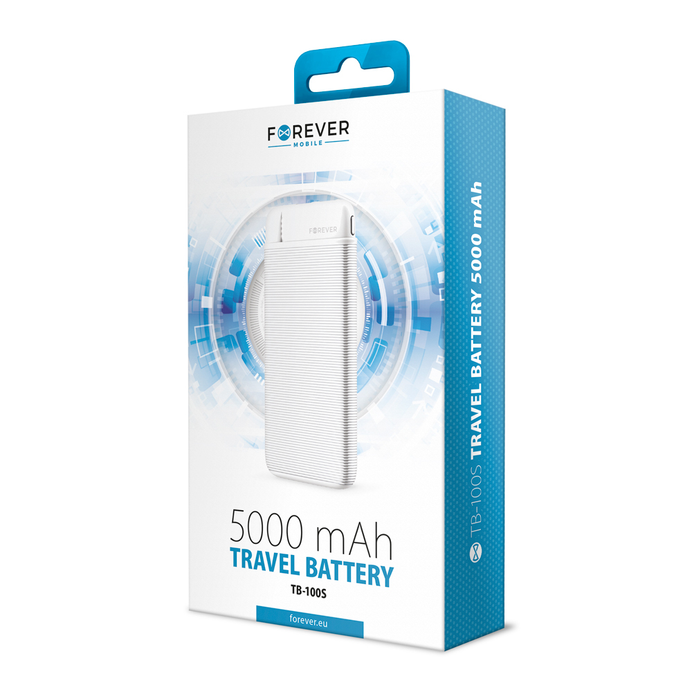 Forever power bank TB-100S 5000 mAh fehér