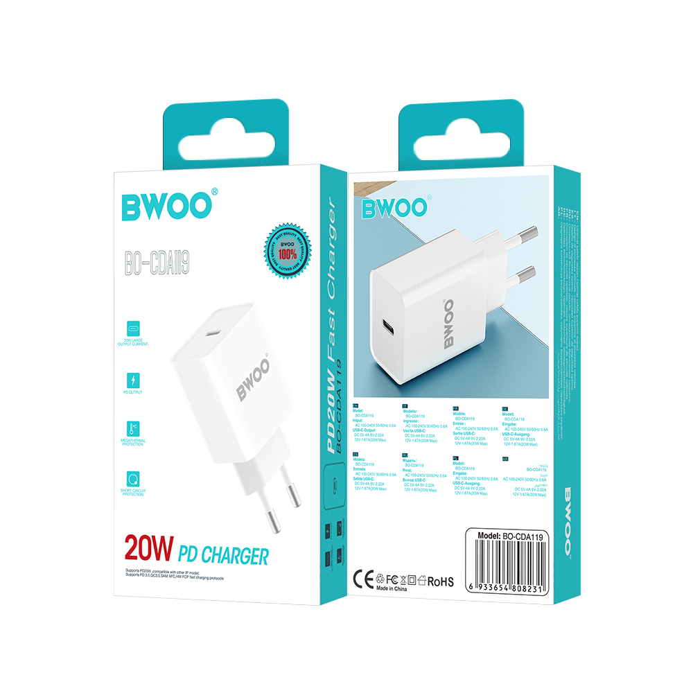 BWOO 20W fali töltő BO-CDA119 USB-C
