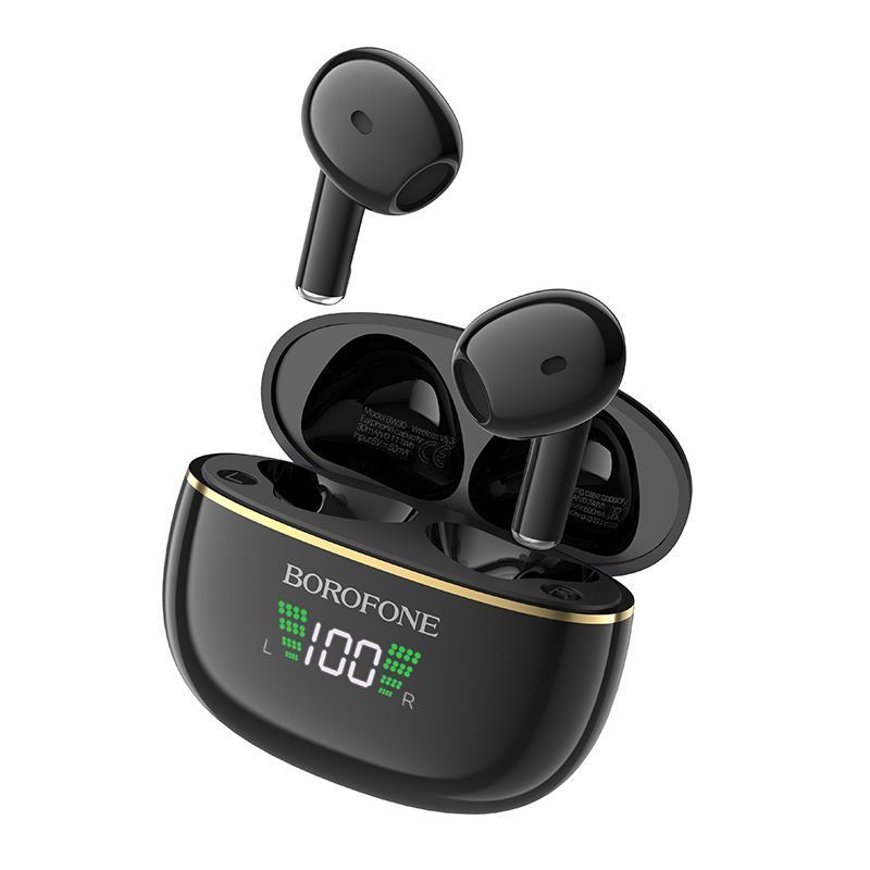 Borofone TWS Bluetooth fülhallgató BW30 Cheerful fekete