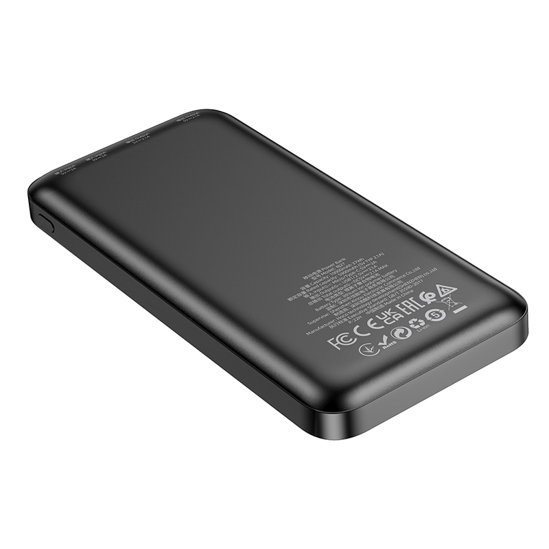 Borofone power bank 10000mAh BJ27 Pindar - 2xUSB - fekete