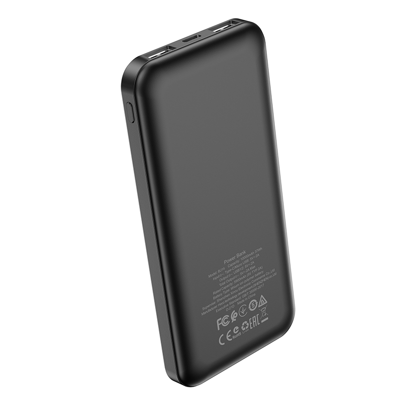 Borofone power bank 10000mAh BJ14 Freeway - 2xUSB - fekete