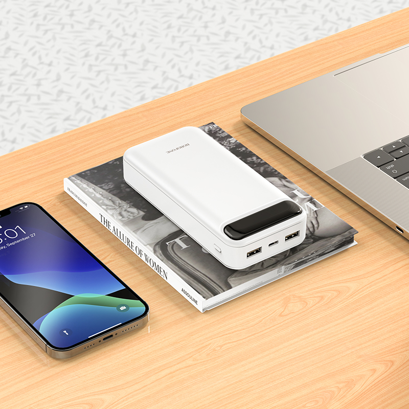 Borofone power bank 20000mAh BJ14A Freeway - 2xUSB - fehér