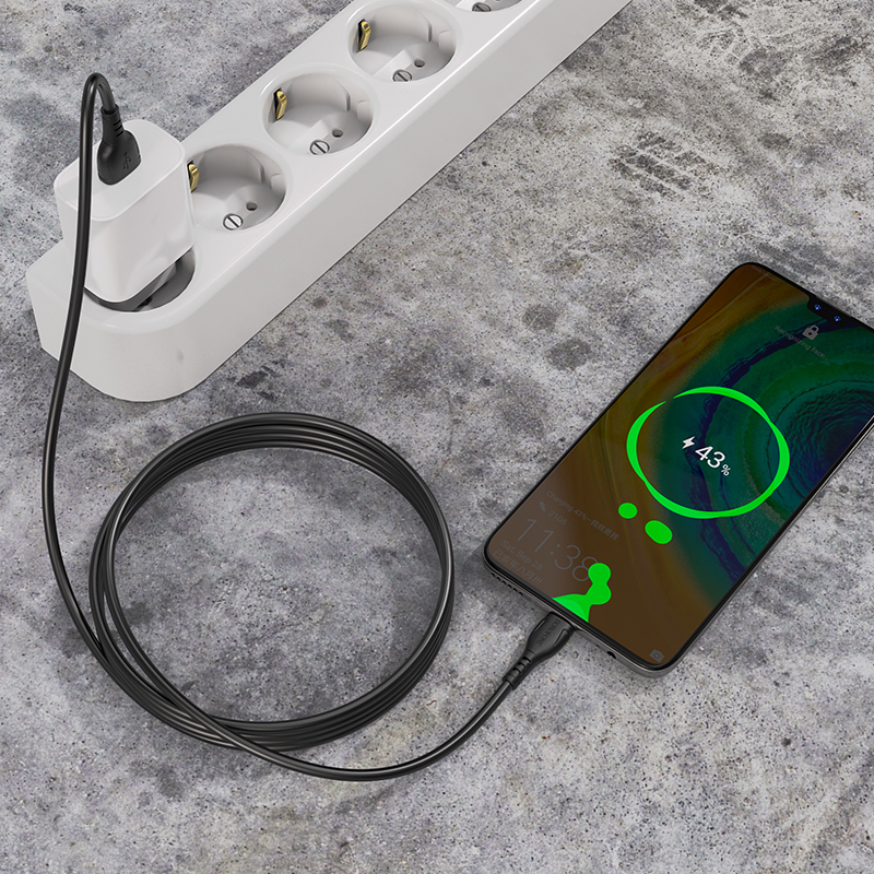 Borofone kábel BX51 Triumph - USB - Type C - 3A 1 méter fekete