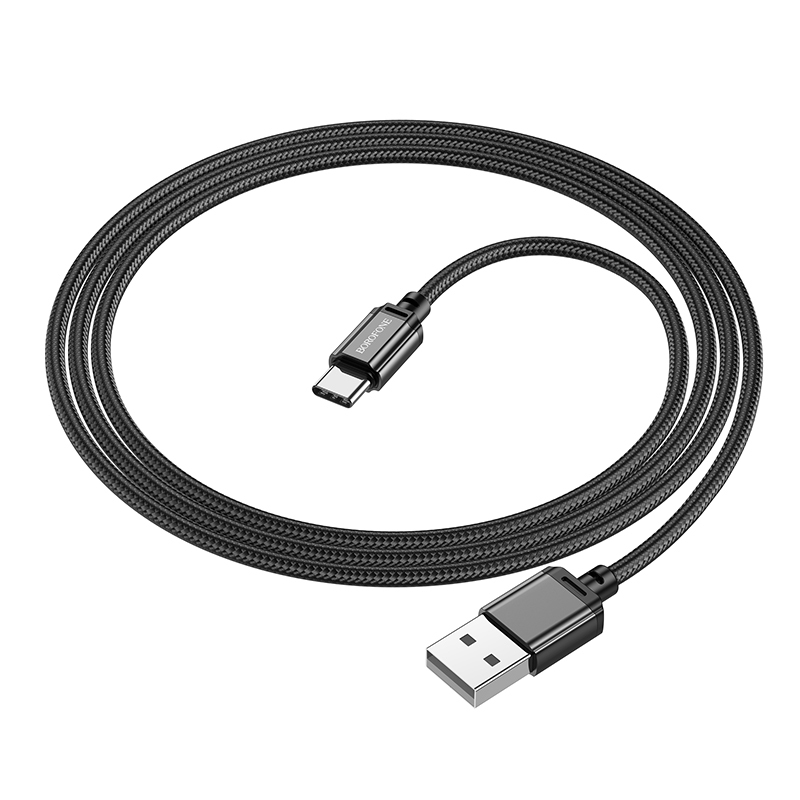 Borofone kábel BX87 Sharp - USB - Type C - 3A 1 méter fekete