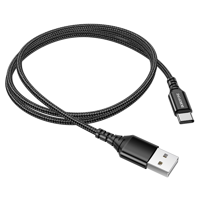 Borofone kábel BX54 Ultra Bright - USB - Type C - 3A 1 méter fekete