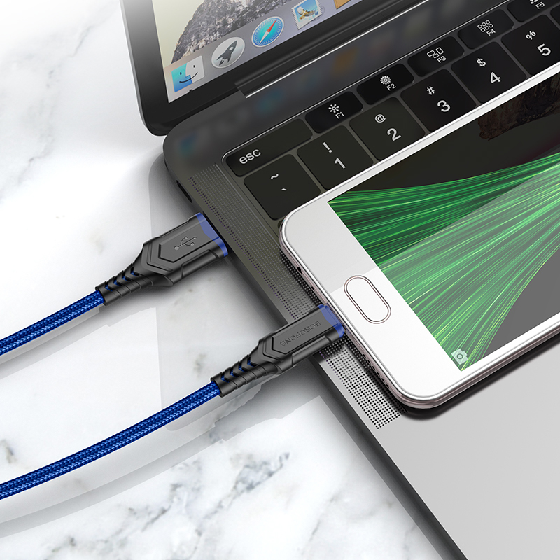 Borofone kábel BX67 - USB - Micro USB - 2,4A 1 méter kék