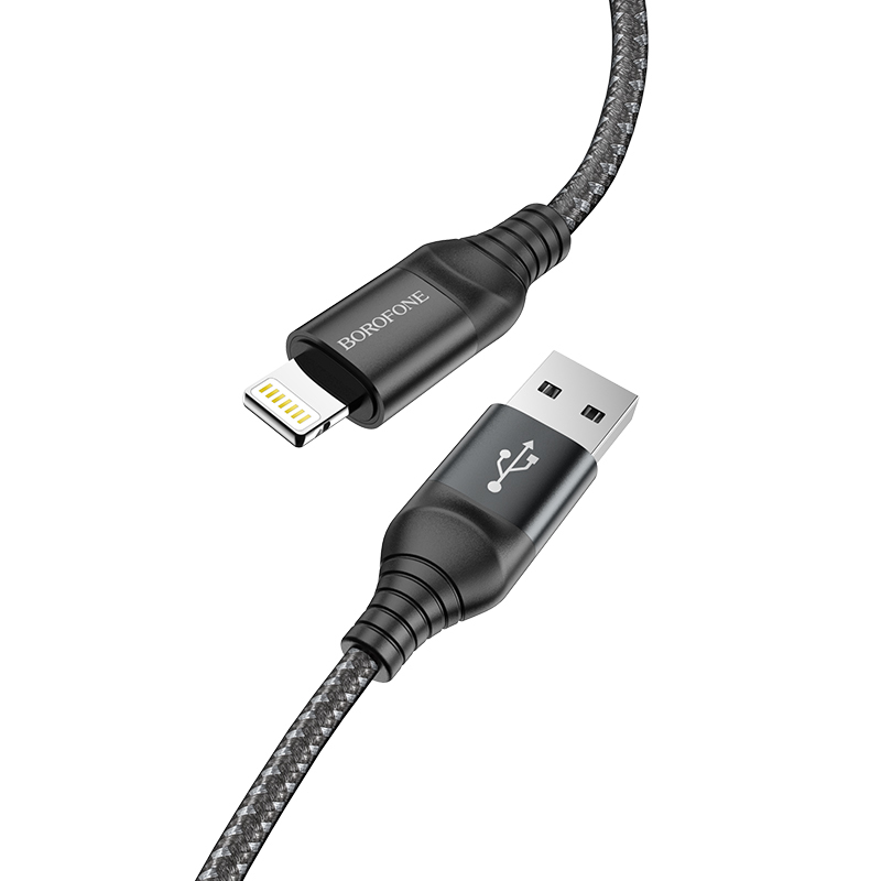 Borofone kábel BX56 Delightful - USB - Lightning - 2,4A 1 méter fekete