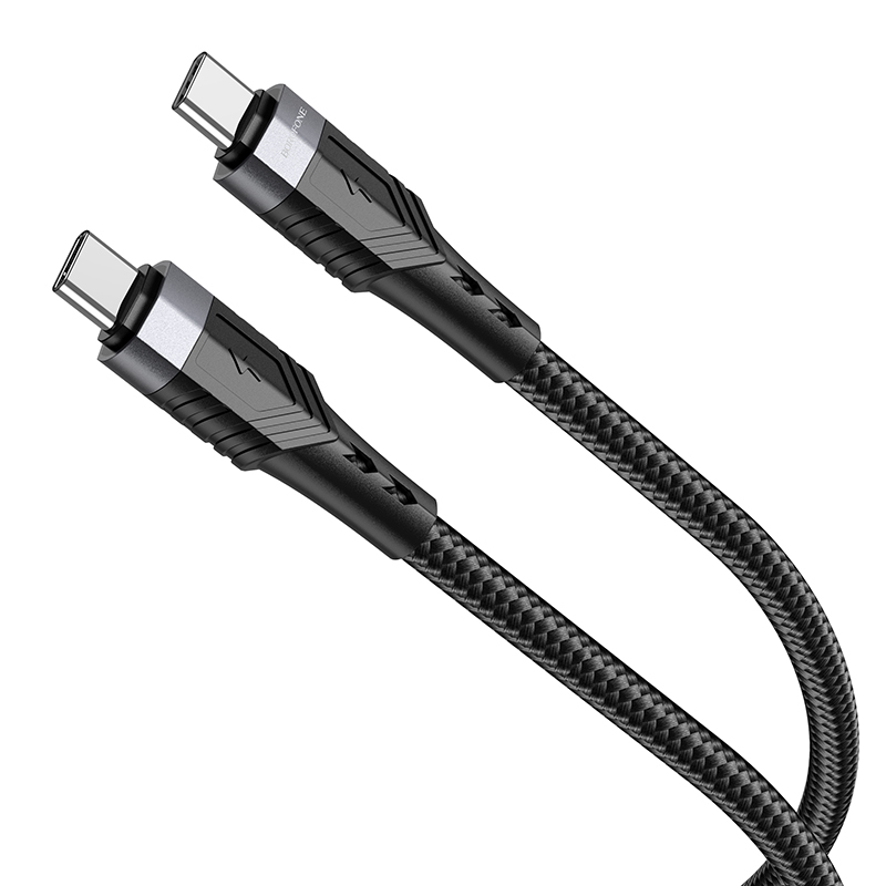 Borofone kábel BU35 Influence - Type C - Type C - 60W 3A 1,2 méter fekete