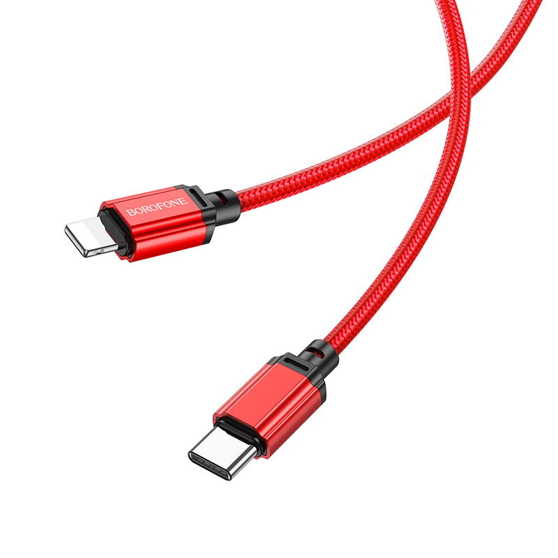 Borofone kábel BX87 Sharp - Type C - Lightning - PD 20W 1 méter piros