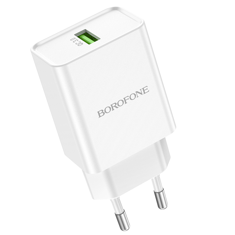 Borofone fali töltő BN5 Jingrui - USB - QC 3.0 18W fehér