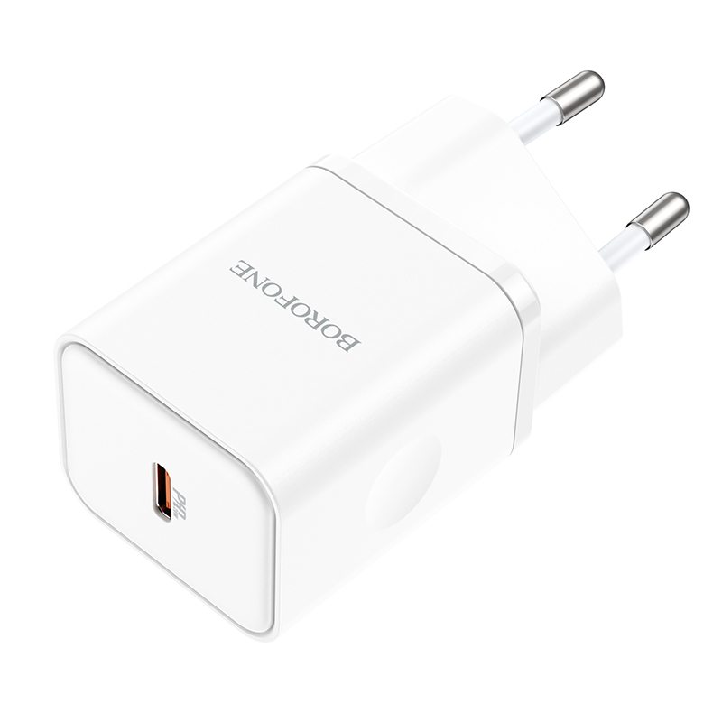 Borofone fali töltő BN6 Field - Type C - QC 3.0 PD 20W fehér