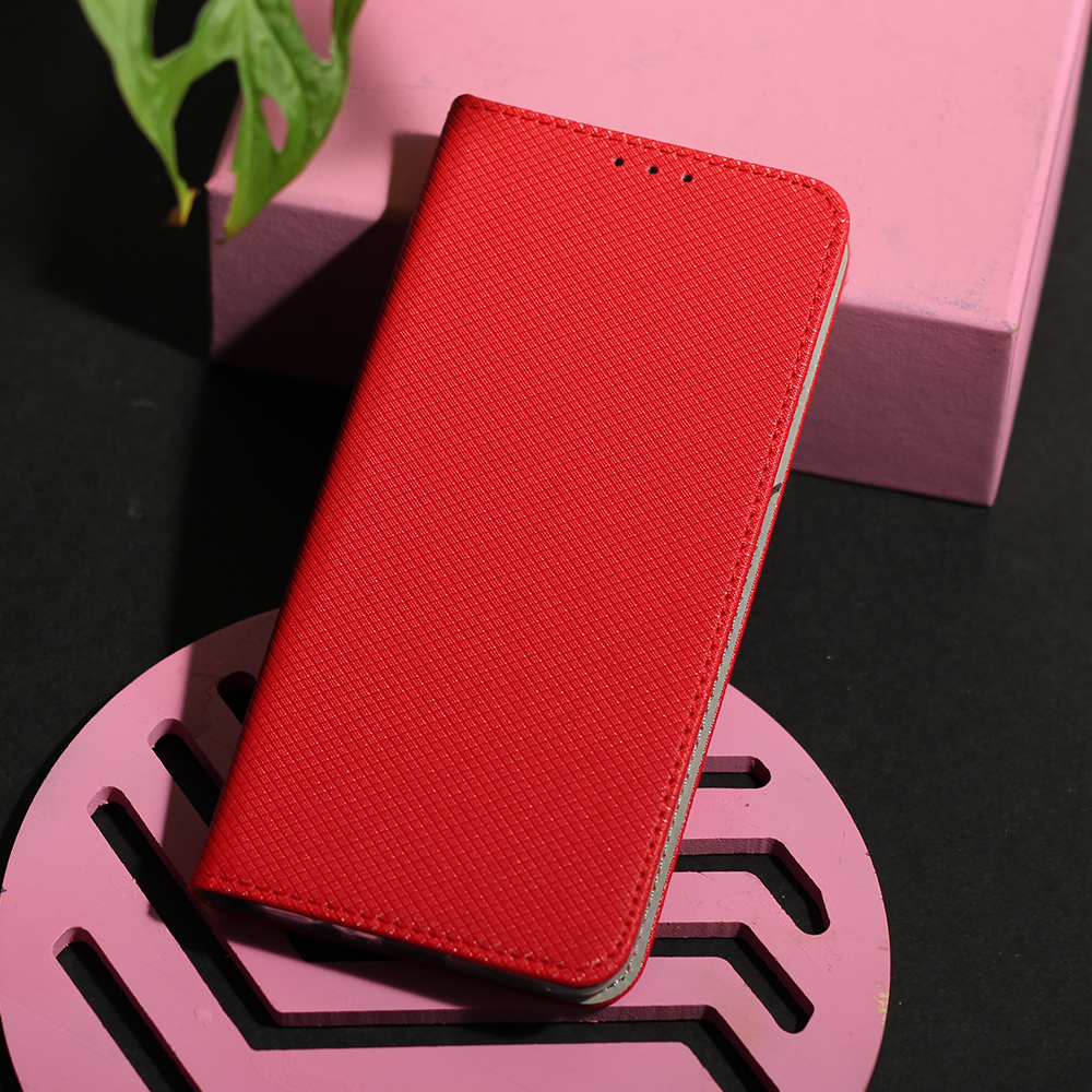 Xiaomi Redmi 12C / Redmi 11A / Poco C55 piros mágneses könyvtok SMART