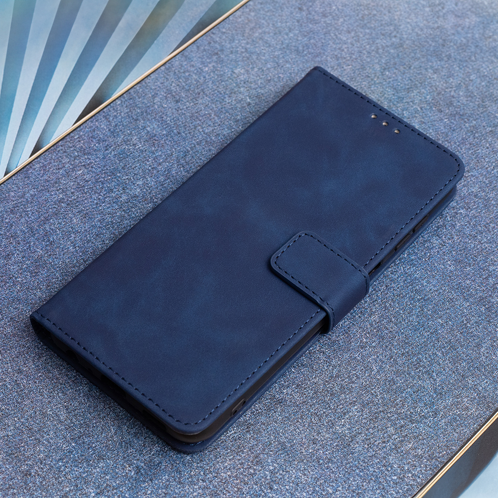 Samsung Galaxy S24 Smart Velvet Mágneses fliptok sötétkék