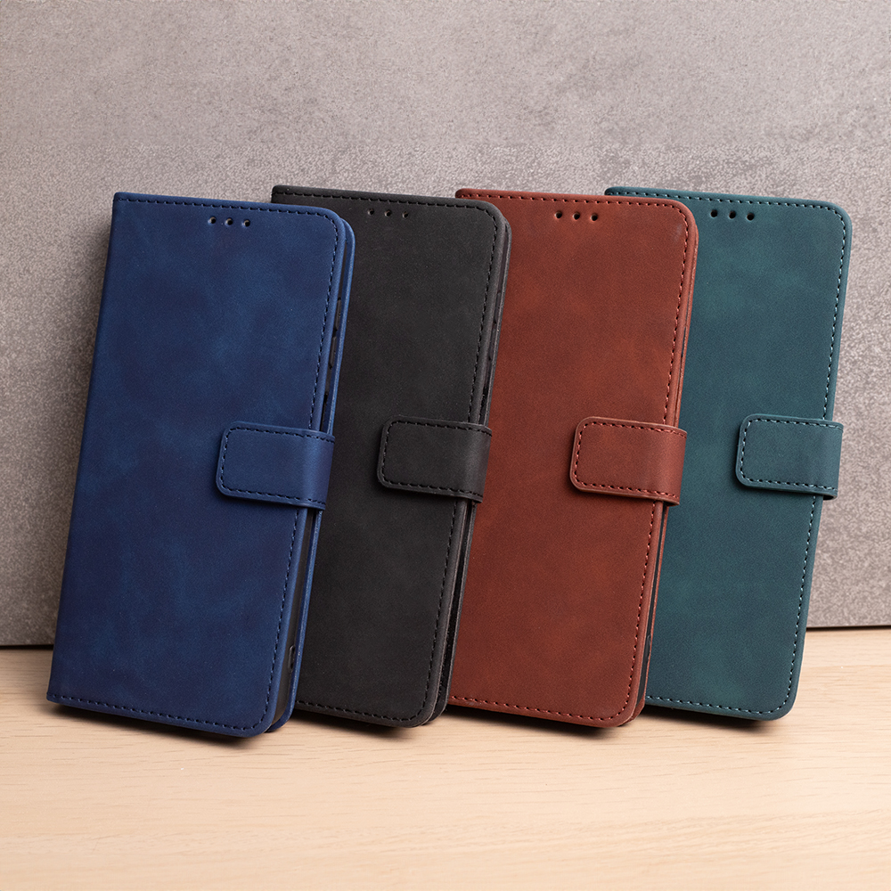 Samsung Galaxy S24 Smart Velvet Mágneses fliptok sötétkék