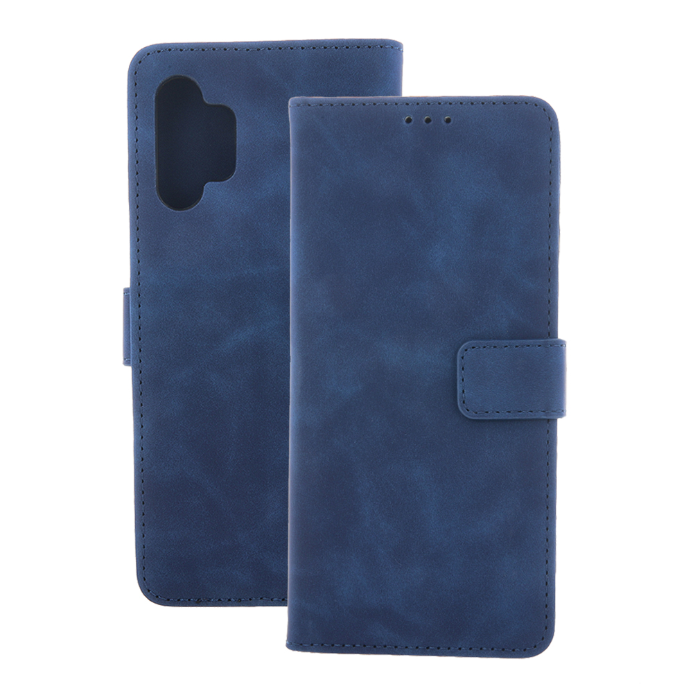 Samsung Galaxy S24 Smart Velvet Mágneses fliptok sötétkék