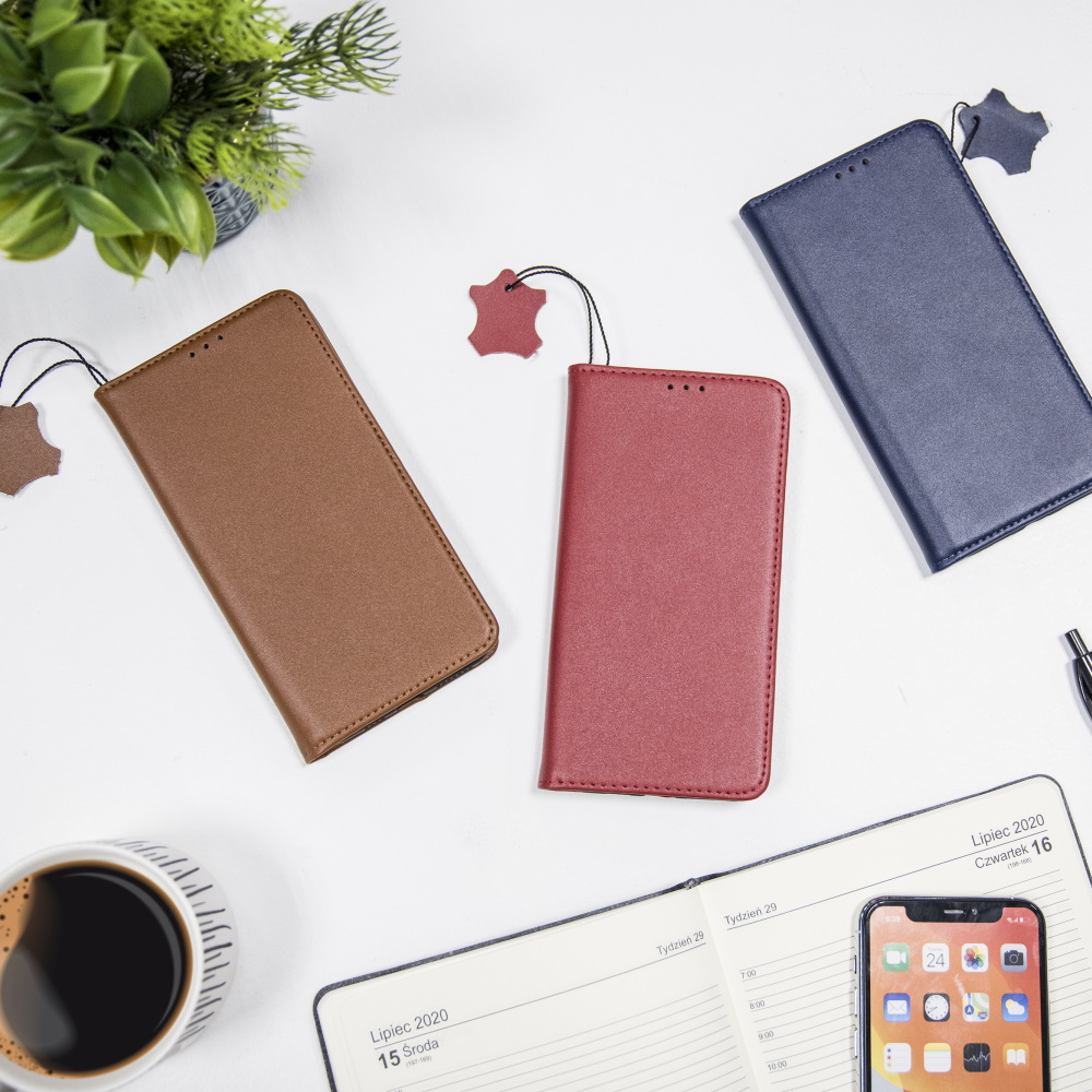 Samsung Galaxy A51 eredeti bőr oldalra nyíló tok, fekete (Genuine Leather Smart Pro)