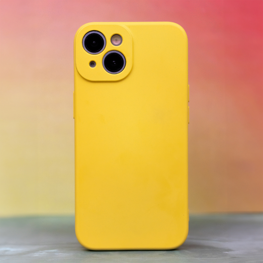 iPhone 12 Mini sárga SZILIKON tok