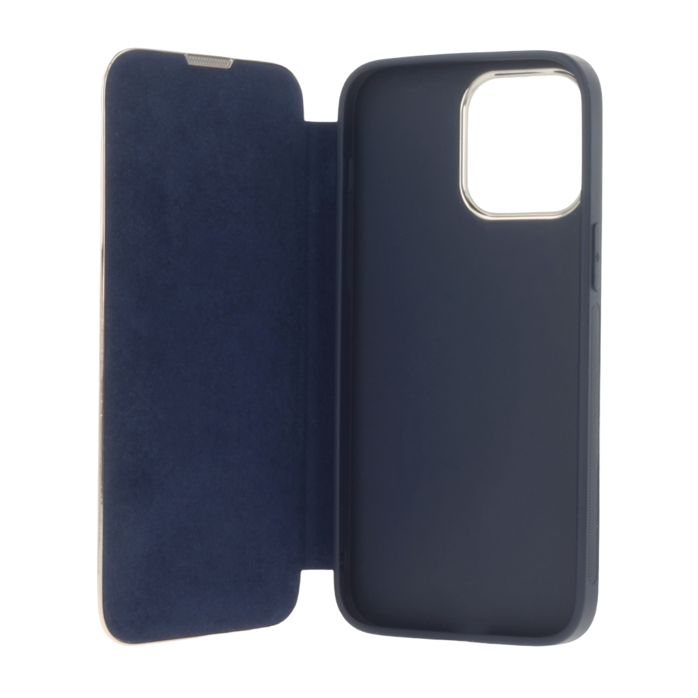 iPhone 11 Smart Gold Frame Mag tok, sötétkék
