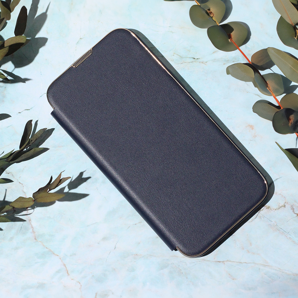 iPhone 11 Smart Gold Frame Mag tok, sötétkék