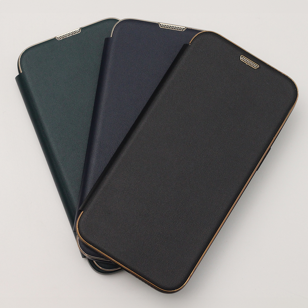 iPhone 11 Smart Gold Frame Mag tok, sötétkék