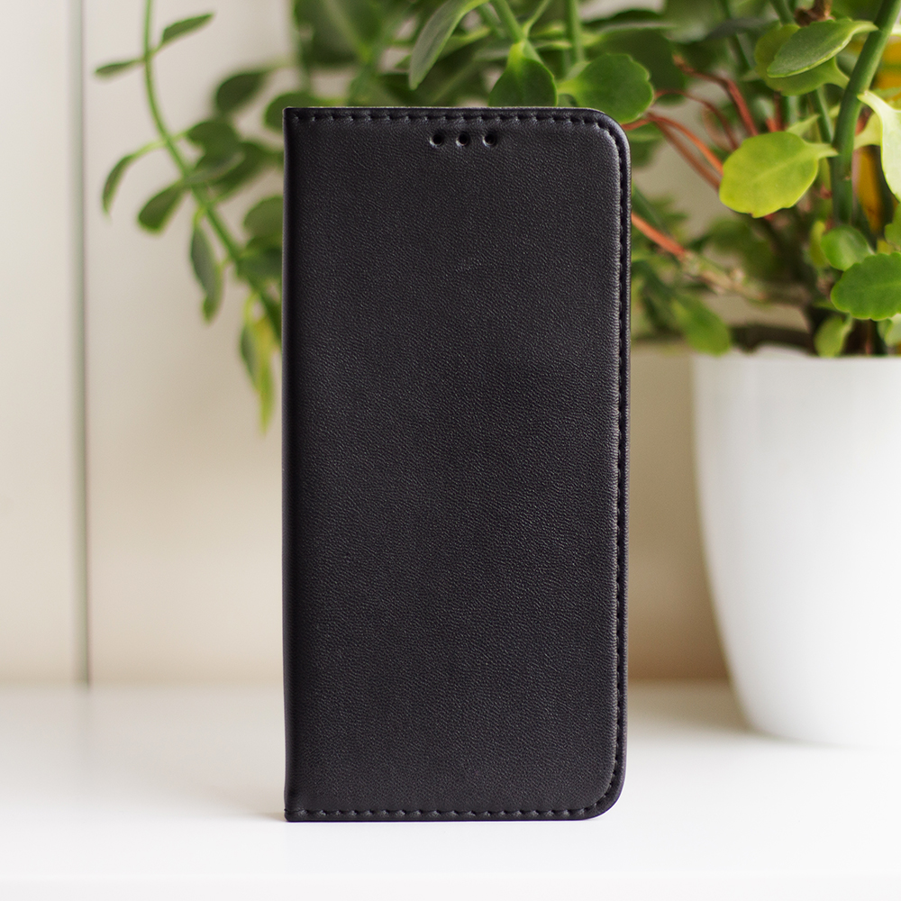 Xiaomi 13T fekete mágneses könyvtok bőr hatású, SMART