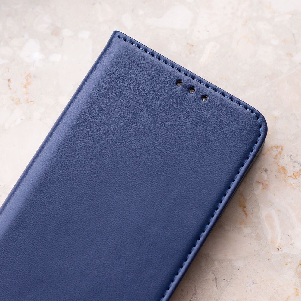 Honor 90 Lite 5G sötétkék mágneses könyvtok bőr hatású, SMART