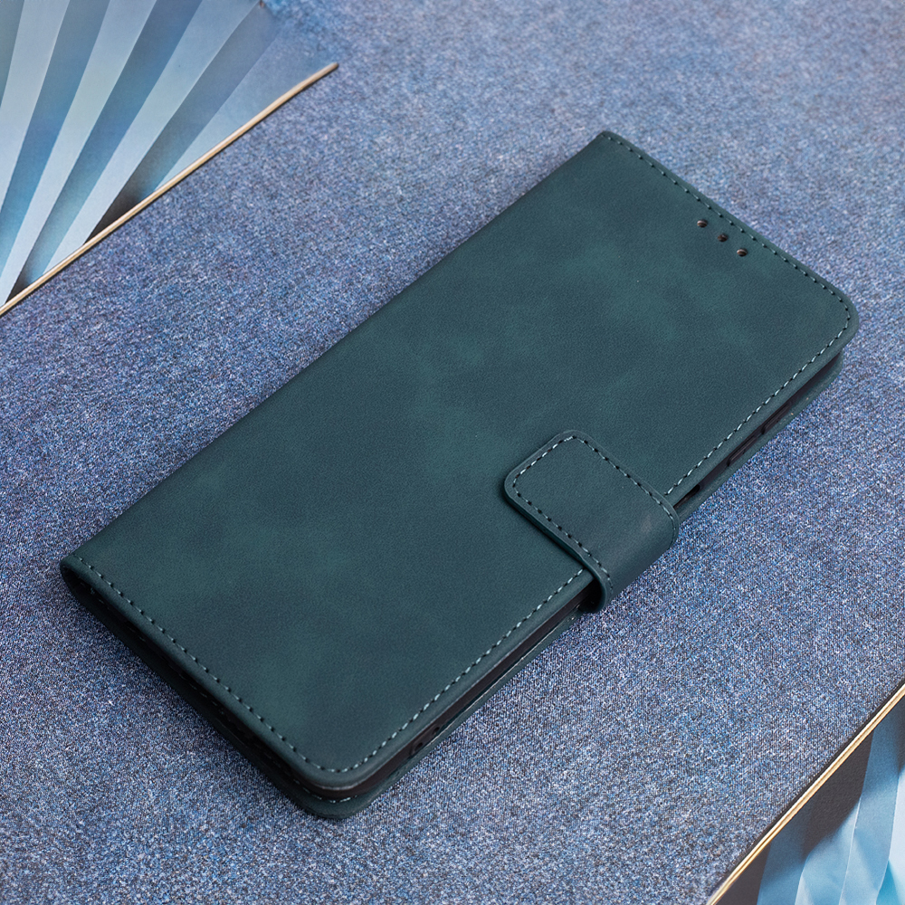 Samsung Galaxy S24 Smart Velvet Mágneses fliptok sötétzöld