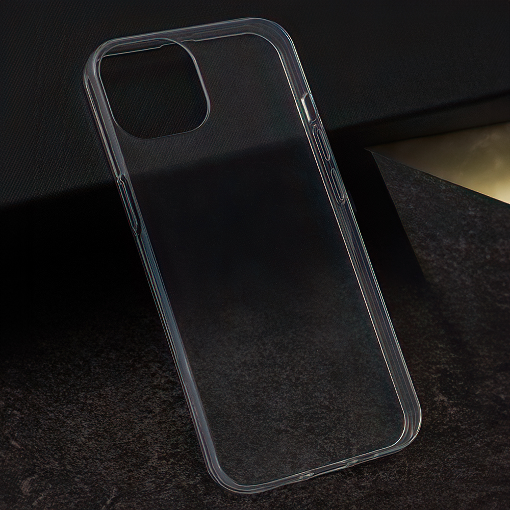 iPhone 15 átlátszó, vékony tok 1 mm