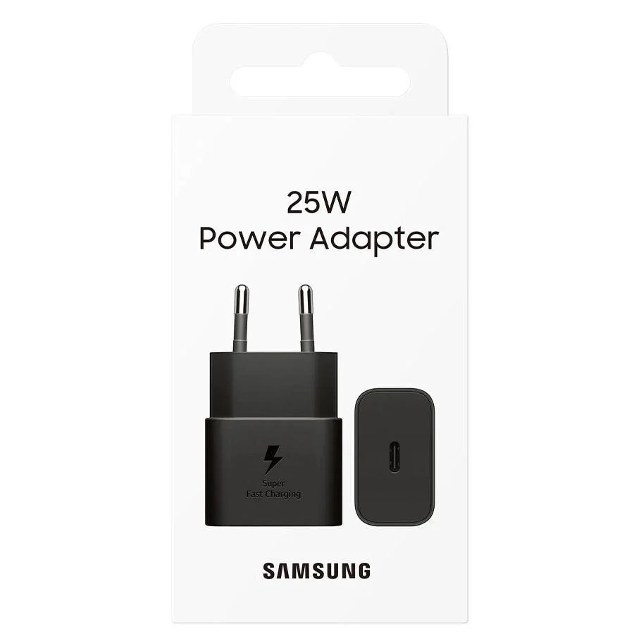 SAMSUNG EP-T2510NBE hálózati töltő Type-C aljzat (25W, GaN, PD gyorstöltő) FEKETE
