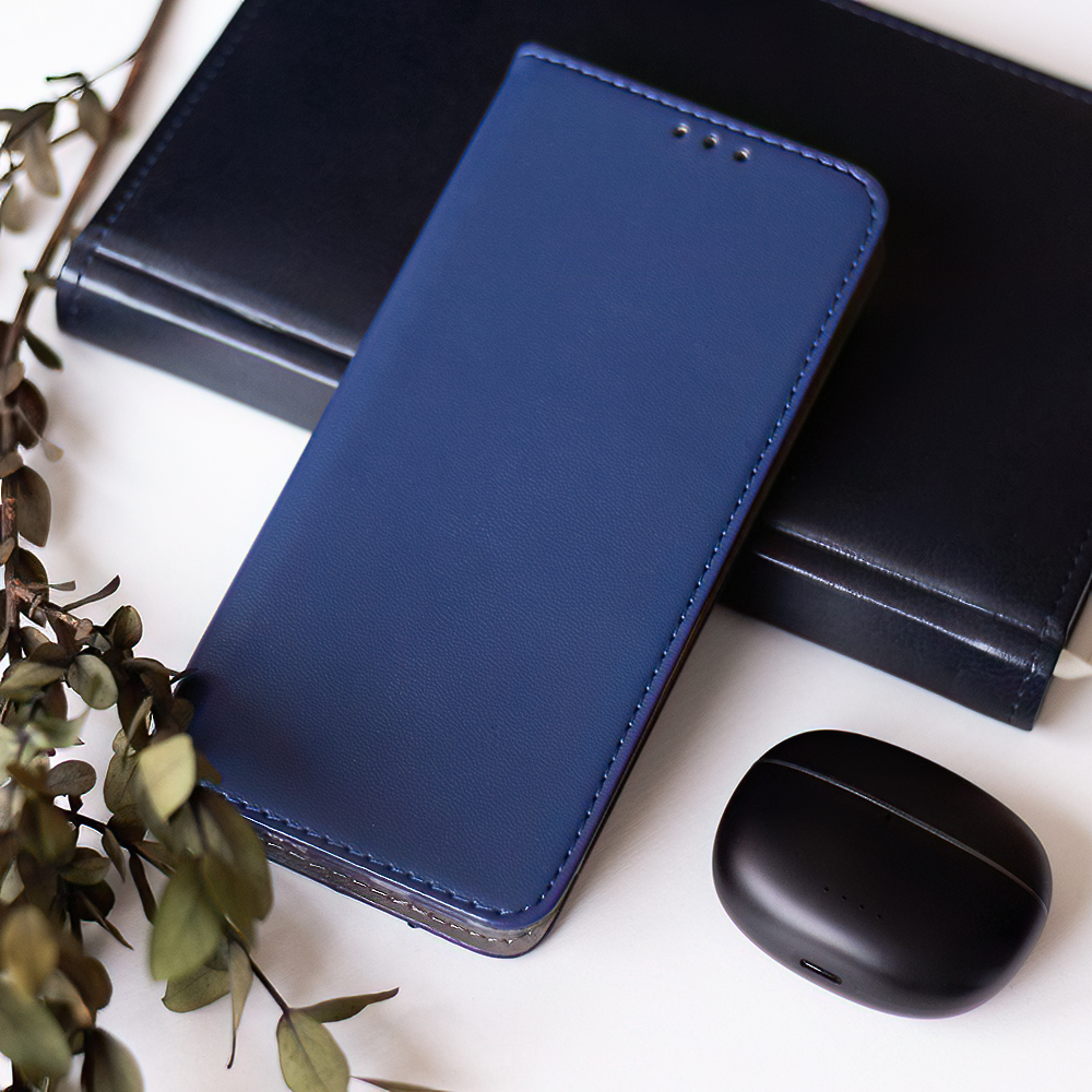 Xiaomi Redmi 14C 4G sötétkék mágneses könyvtok bőr hatású, SMART