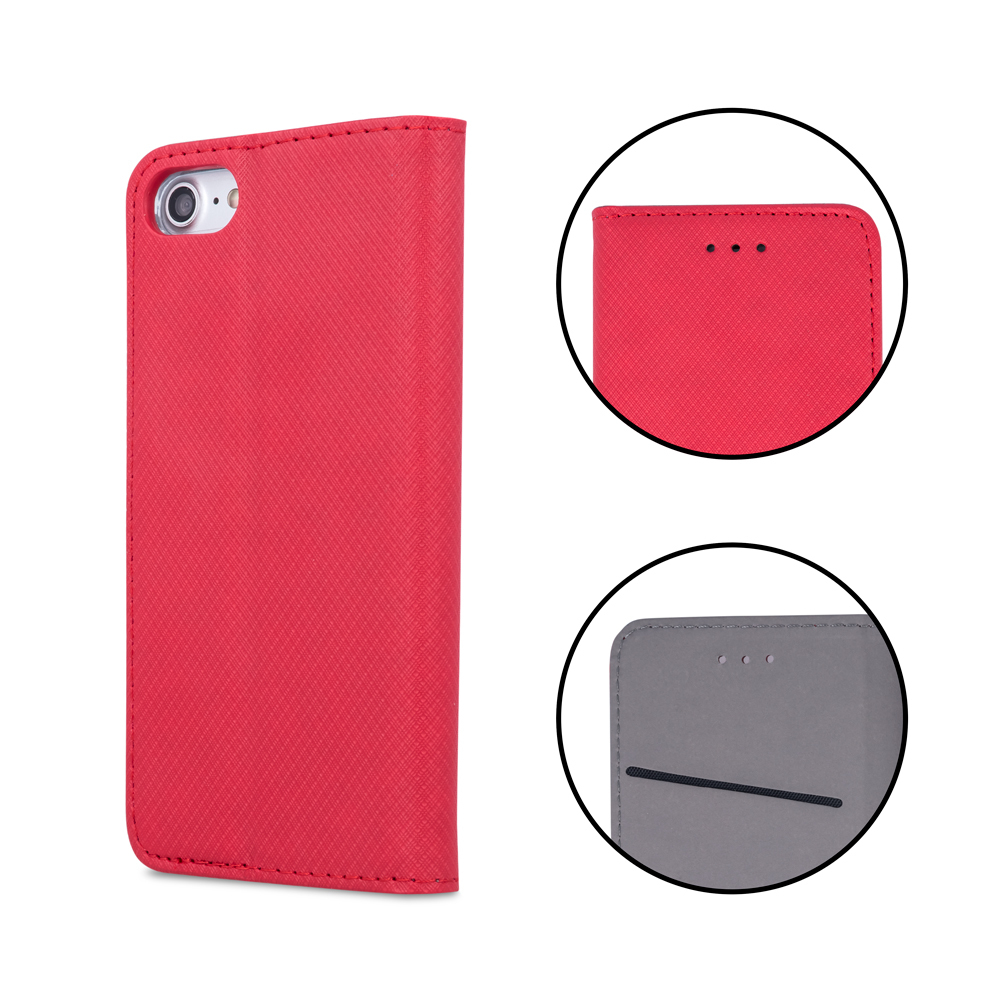 Xiaomi Redmi 14C 4G piros mágneses könyvtok SMART