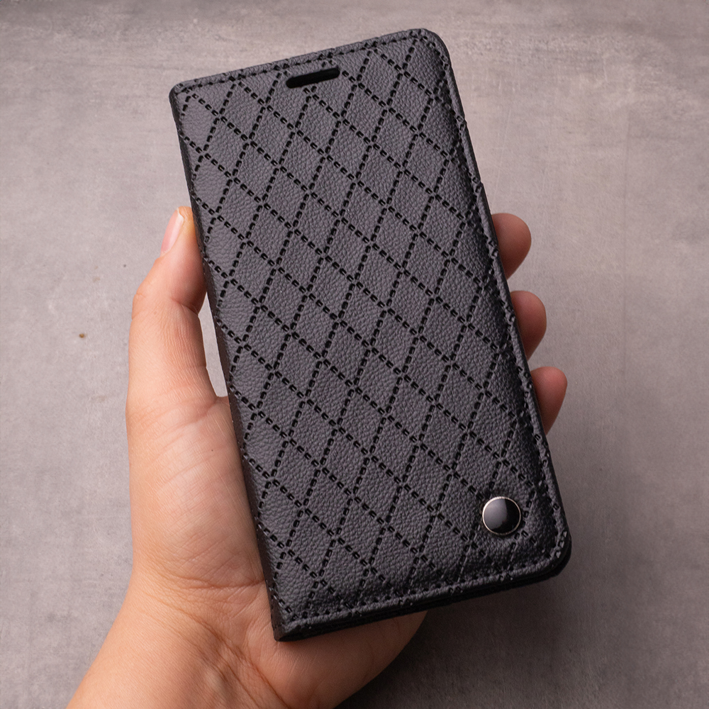 Samsung Galaxy A55 5G Smart Caro tok, fekete