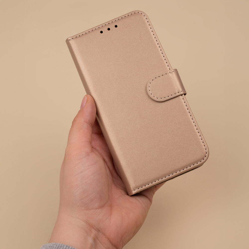 Samsung Galaxy A12 / M12 Smart Classic Mágneses fliptok arany